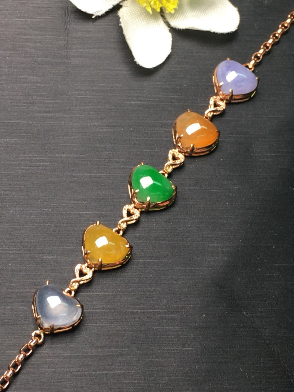 Fine Jewelry Real 18K Rose Gold AU750 Myanmer Origin Natural Burmes Red Jade Gemstone Female Bracelets for Women Fine Bracelets