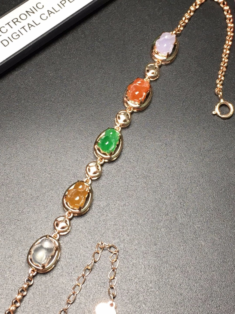 Fine Jewelry Real 18K Rose Gold AU750 Myanmer Origin Natural Burmes Red Jade Gemstone Female Bracelets for Women Fine Bracelets