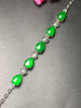 Fine Jewelry Real 18K Rose Gold AU750 Myanmer Origin Natural Green Jade Gemstone Female Bracelets for Women Fine Bracelets