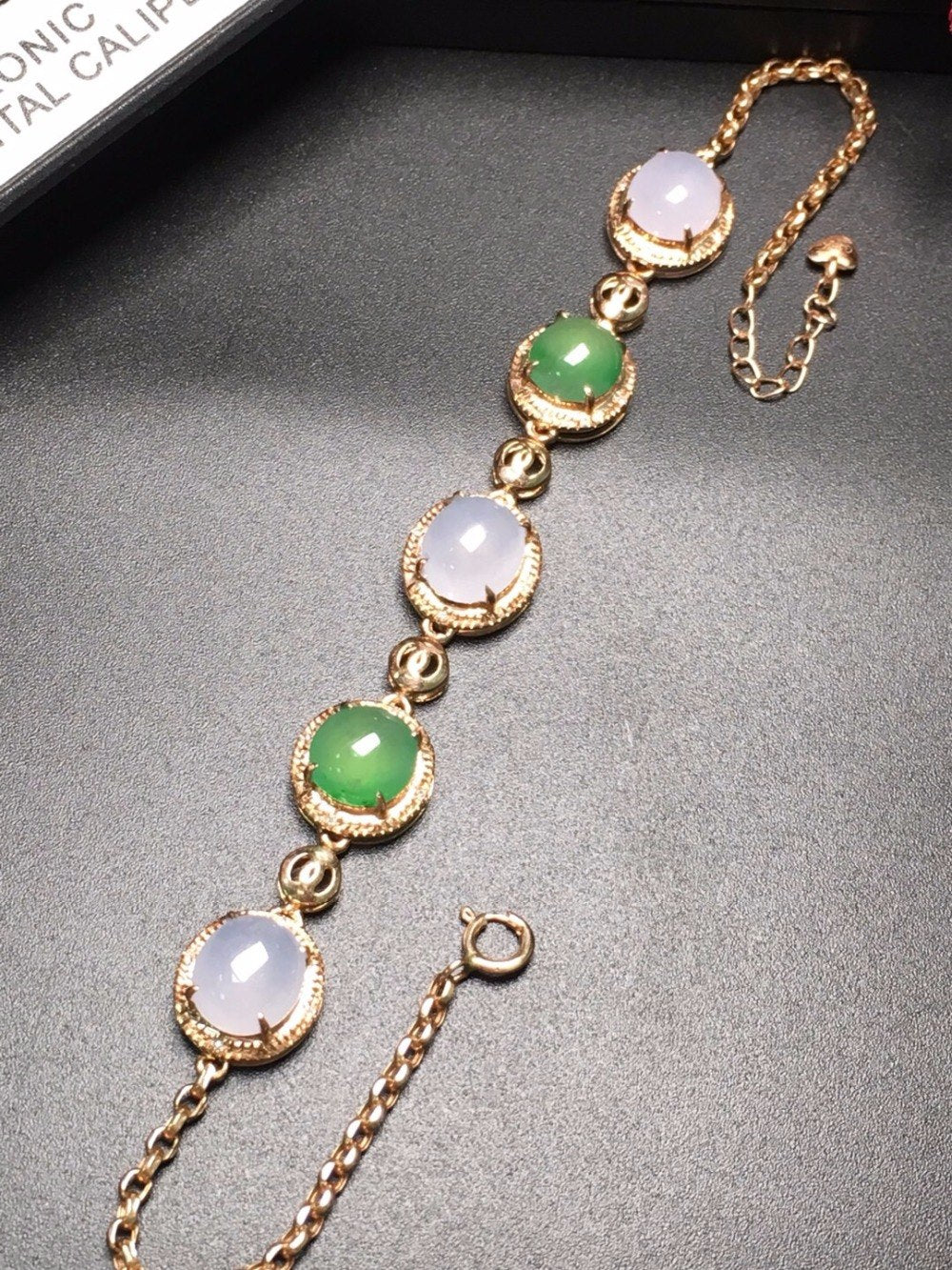 Fine Jewelry Real 18K White Gold AU750 Myanmer Origin Natural Green Jade Gemstones Female Bracelets for Women Fine Bracelets