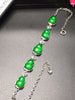 Fine Jewelry Real 18K White Gold AU750 Myanmer Origin Natural Green Jade Gemstones Female Bracelets for Women Fine Bracelets