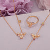 Fine Jewelry Sets For Women 100% 925 Sterling Silver Natural Citrine Gemstone Bee Bracelets Ring Necklace Bijoux Femme CCV027-1