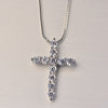 Fine  crystal classic cross 925 Stamped Silver Pendant Necklace For Woman men charm party wedding Jewelry Gifts