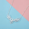 Fine Pretty 925 Stamped Silver elegant heart Pattern Pendant Necklace For Women party Christmas gift Wedding Jewelry