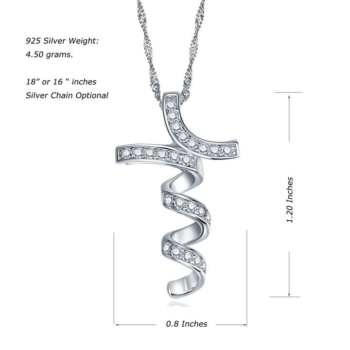 Fine Solid 925 Sterling Silver Cross Pendant Necklace for Women with 16 or 18 inches Singapore Chain Latest Top Brand Jewelry