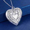 Fine charms 925 Stamped Silver romantic Heart photo frame Pendant Necklace for women party wedding Jewelry Pretty Gifts
