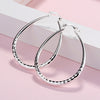Fine charms 925 sterling Silver 4CM hoop Earrings for Women  party wedding Jewelry Christmas gifts