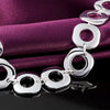 Fine classic Square circle chain 925 sterling silver Bracelets for woman man Wedding party  Jewelry Gifts