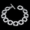 Fine classic Square circle chain 925 sterling silver Bracelets for woman man Wedding party  Jewelry Gifts