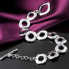 Fine classic Square circle chain 925 sterling silver Bracelets for woman man Wedding party  Jewelry Gifts