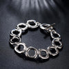 Fine classic Square circle chain 925 sterling silver Bracelets for woman man Wedding party  Jewelry Gifts