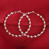 Fine 925 Sterling silver 5cm hoop Earrings for Woman Beautiful Big circle earrings charms party Jewelry Christmas Gifts