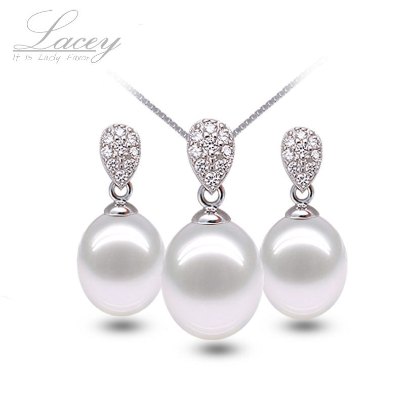 Fine pearl jewelry set vintage jewelry sets for women,wedding white natural stone jewelry earrings sets wedding gift