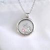 Fine jewelry 925 Sterling Silver Necklace fit AA summer style small stone box collection memories hanging pieces