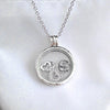 Fine jewelry 925 Sterling Silver Necklace fit AA summer style small stone box collection memories hanging pieces