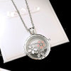 Fine jewelry 925 Sterling Silver Necklace fit AA summer style small stone box collection memories hanging pieces