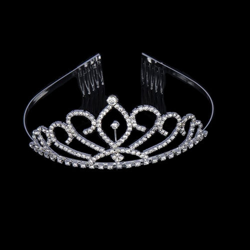 Fine jewelry Fashion Princess Girls tiara crown Rhinestone Crystal Wedding bride Crown Birthday party Accessories