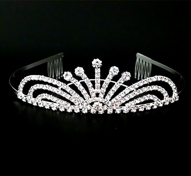 Fine jewelry Fashion Princess Girls tiara crown Rhinestone Crystal Wedding bride Crown Birthday party Accessories