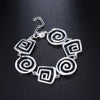 Fine korean 925 Sterling Silver Retro thread bracelets earrings for women Jewelry sets streetwear Party wedding gifts