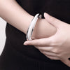 Fine  designer cuff bangles 925 sterling Silver Bracelets for Women Wedding Party Christmas Gifts charm Jewelry