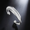 Fine  designer cuff bangles 925 sterling Silver Bracelets for Women Wedding Party Christmas Gifts charm Jewelry