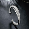 Fine  designer cuff bangles 925 sterling Silver Bracelets for Women Wedding Party Christmas Gifts charm Jewelry