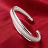Fine  designer cuff bangles 925 sterling Silver Bracelets for Women Wedding Party Christmas Gifts charm Jewelry