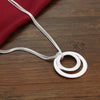 Fine noble circle pendant 925 Stamped Silver necklaces for Women Classic charms Jewelry Party wedding Christmas Gifts