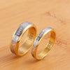 Fine steel Couple jewelry 18K gold Color heart Rings for Women Men Size 6 7 8 9 10 engagement Wedding party gifts