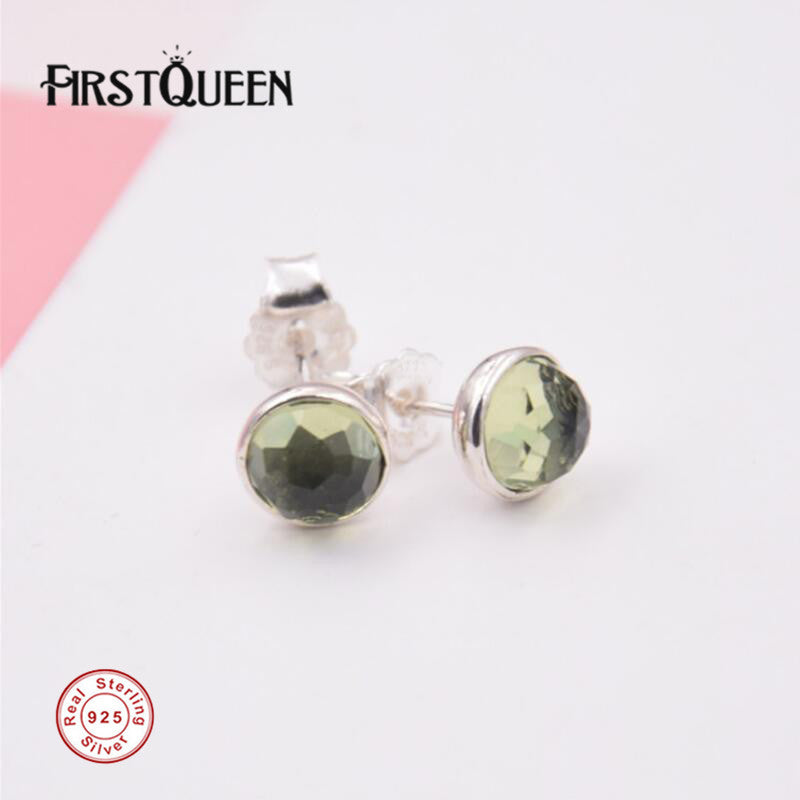 Brand Round Earring, Gold Rose & Clear CZ Stud Earrings For Women Best Jewelry Gift for 2020 New Year Fine Jewelry