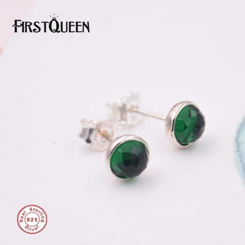 Brand Round Earring, Gold Rose & Clear CZ Stud Earrings For Women Best Jewelry Gift for 2020 New Year Fine Jewelry