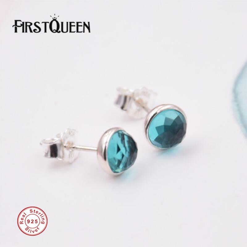 Brand Round Earring, Gold Rose & Clear CZ Stud Earrings For Women Best Jewelry Gift for 2020 New Year Fine Jewelry