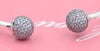 Solid 925 Sterling Silver Open Bangle, Clear CZ Bracelet Fit 4.3mm Charms Beads For Jewelry Making Fine Jewelry