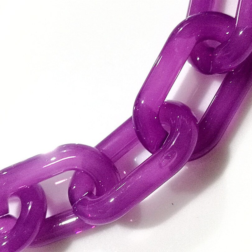 Fish Bone 60cm Acrylic Resin Chain Bag Strap Handbag Plastic Strap Colorful Women Bag Accessories Shoulder Strap Belt