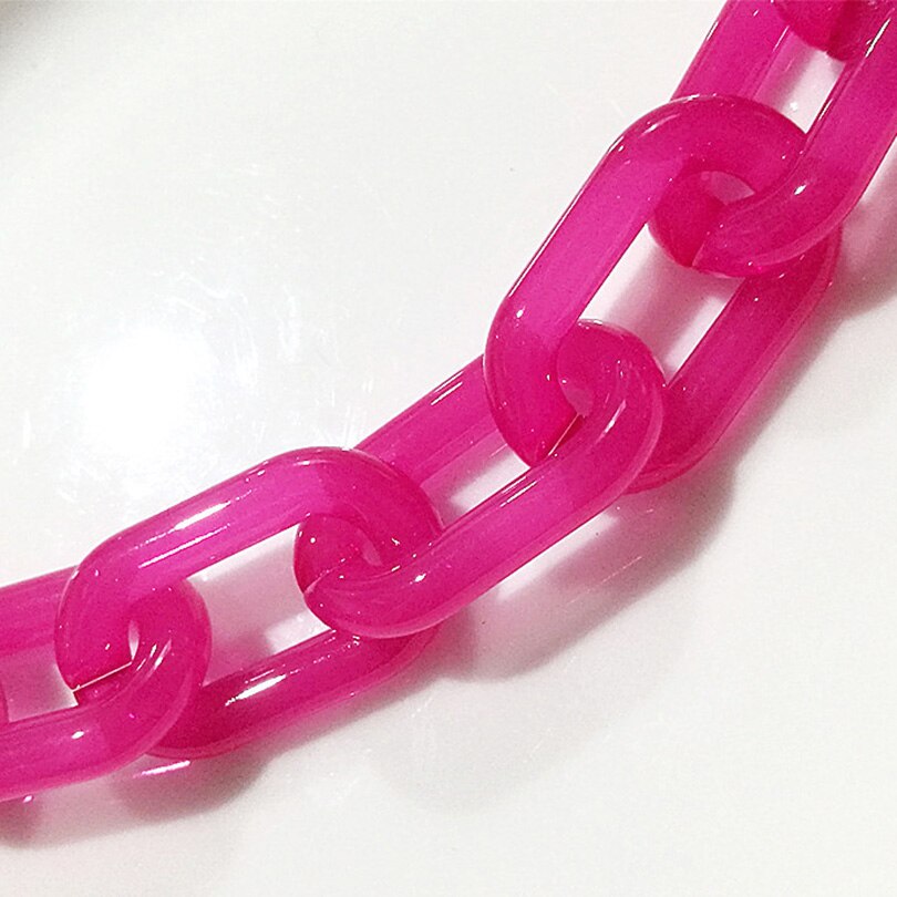 Fish Bone 60cm Acrylic Resin Chain Bag Strap Handbag Plastic Strap Colorful Women Bag Accessories Shoulder Strap Belt