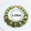 FishSheep Frosted Olive Green Acrylic Choker Necklace For Women Resin Big Chunky Chain Pendant Necklaces 2021 Jewelr