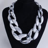 FishSheep Punk Acrylic Chunky Chain Choker Necklace Statement Long Chain Link Big Pendants Necklaces 2021  Women Jewelry