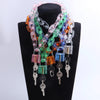 FishSheep Rock Acrylic Clear Lock Pendant Necklace For Women Pink Resin Lock Long Transparent Chain Choker Necklace 2021 Jewelry