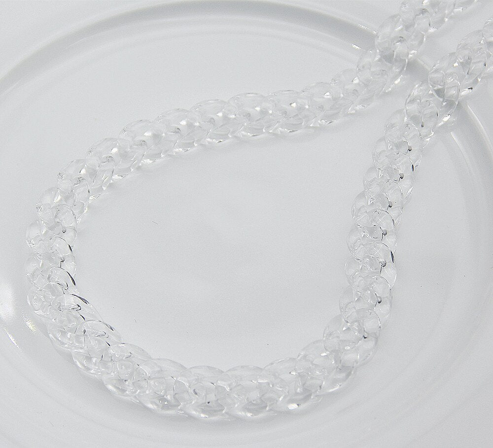 FishSheep Rock Punk Clear Acrylic Chain Necklace For Men Women Mixed Color Chain Lock Pendant Necklace 2021 Jewelry Gift