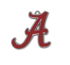 10pcs Metal enamel rhodium filled NCAA University of Alabama Crimson Tide charms jewelry