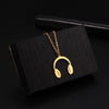 Fishhook Headset Necklace Singer Music Musical Song Hip Pop Rock Rose Gold Color Stainless Steel Gift For Woman Man Jewelry