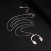 Fishhook Headset Necklace Singer Music Musical Song Hip Pop Rock Rose Gold Color Stainless Steel Gift For Woman Man Jewelry