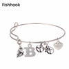 I Heart BMX Statement Charm Bicycle Sports Expandable Wire Bracelet Bangles for Women Fine Jewelry