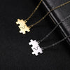 Fishhook Jigsaw Puzzle Hollow Hexagon Circle Necklace Small Gold Color Stainless Steel Women Girl Man Lover Pendant Gift Jewelry