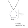 Fishhook Jigsaw Puzzle Hollow Hexagon Circle Necklace Small Gold Color Stainless Steel Women Girl Man Lover Pendant Gift Jewelry