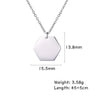 Fishhook Jigsaw Puzzle Hollow Hexagon Circle Necklace Small Gold Color Stainless Steel Women Girl Man Lover Pendant Gift Jewelry