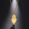 Fishhook Music Guitar Musical Microphone Drum Rock Pop Singer Necklace Rose Gold Color Stainless Steel Gift For Woman Jewelry