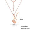 Fishhook Music Guitar Musical Microphone Drum Rock Pop Singer Necklace Rose Gold Color Stainless Steel Gift For Woman Jewelry