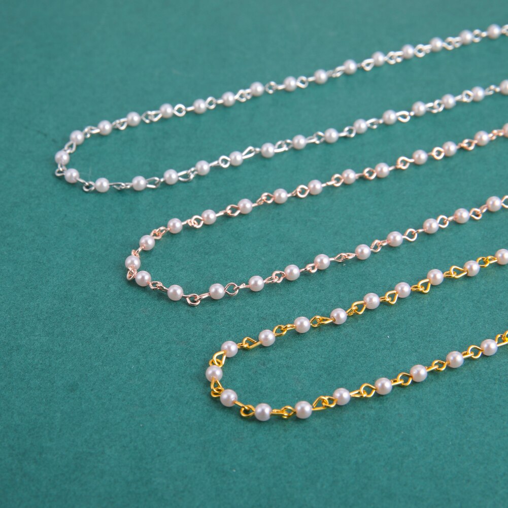 Fishhook Short Choker Necklace White Pearl Beads Rose Gold Color Boho Bohemia Gift For Woman Girl Chain Necklaces Jewelry