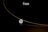 Fishing Line Simple Pendant Necklace Silver Color Dazzling Zircon Necklace Invisible Transparent Jewelry For Women Drop Shipping